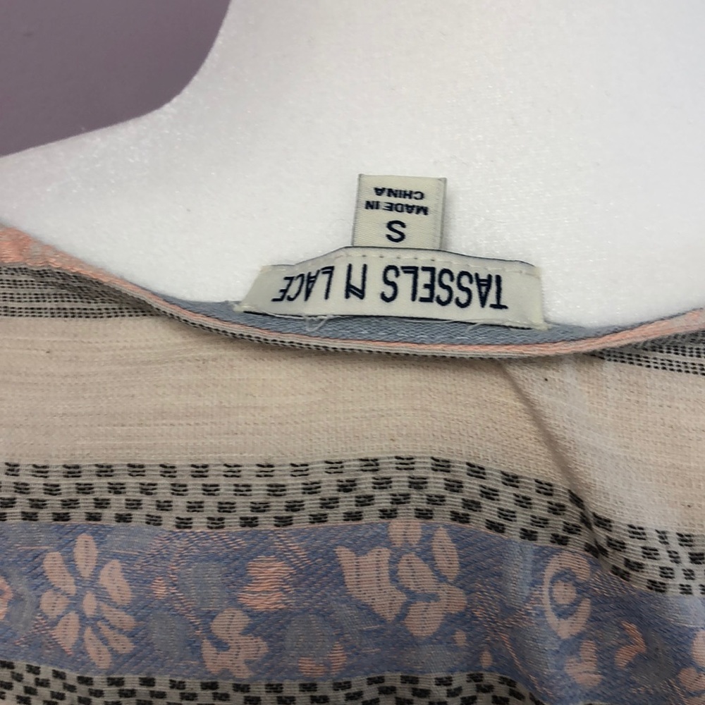 Babydoll Blue Dress with Tassel front - Picture 8 of 8